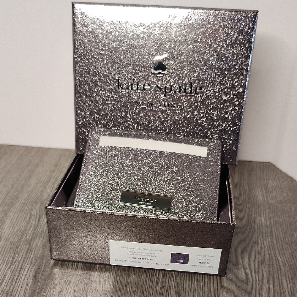 Kate Spade Kenzie Glitter Slim Card Holder